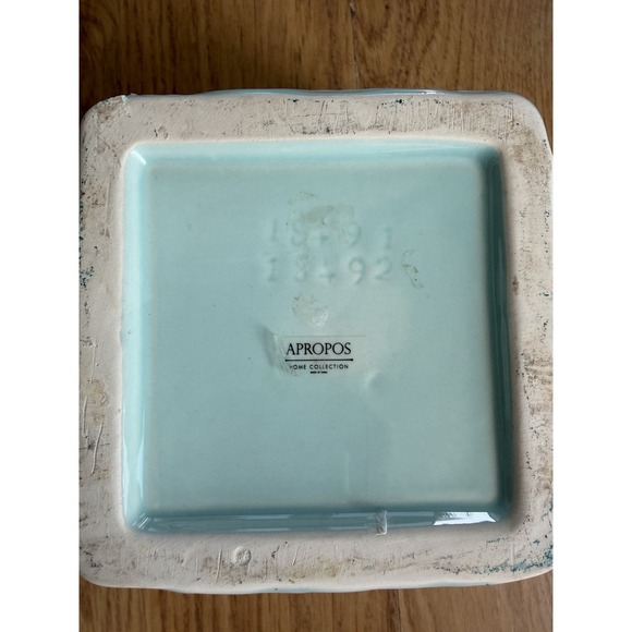 Apropos Home Collection Turquoise Shell Beach Ceramic Box - Picture 10 of 10